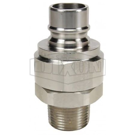 Dixon 316SS 1 in H-STYLE NIPPLE, 1 in M-NPTF V8M8-SS
